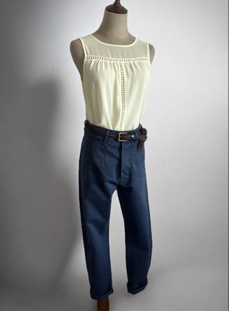 SCARTI-LAB Hose Blau | High Waist | VMC | 100 % Cotton | 26